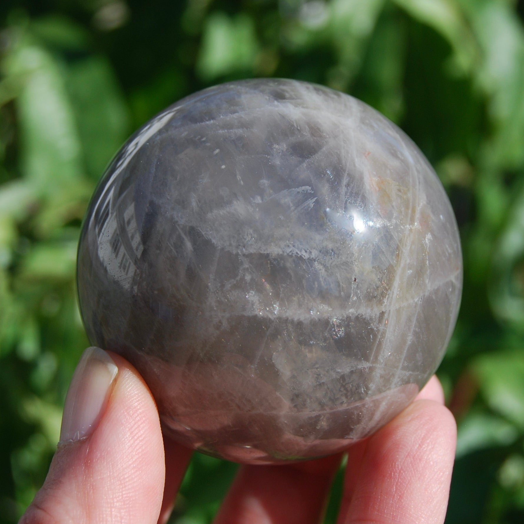 Blue Rose Quartz Crystal Sphere