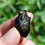 Gold Sheen Obsidian Anatomical Heart