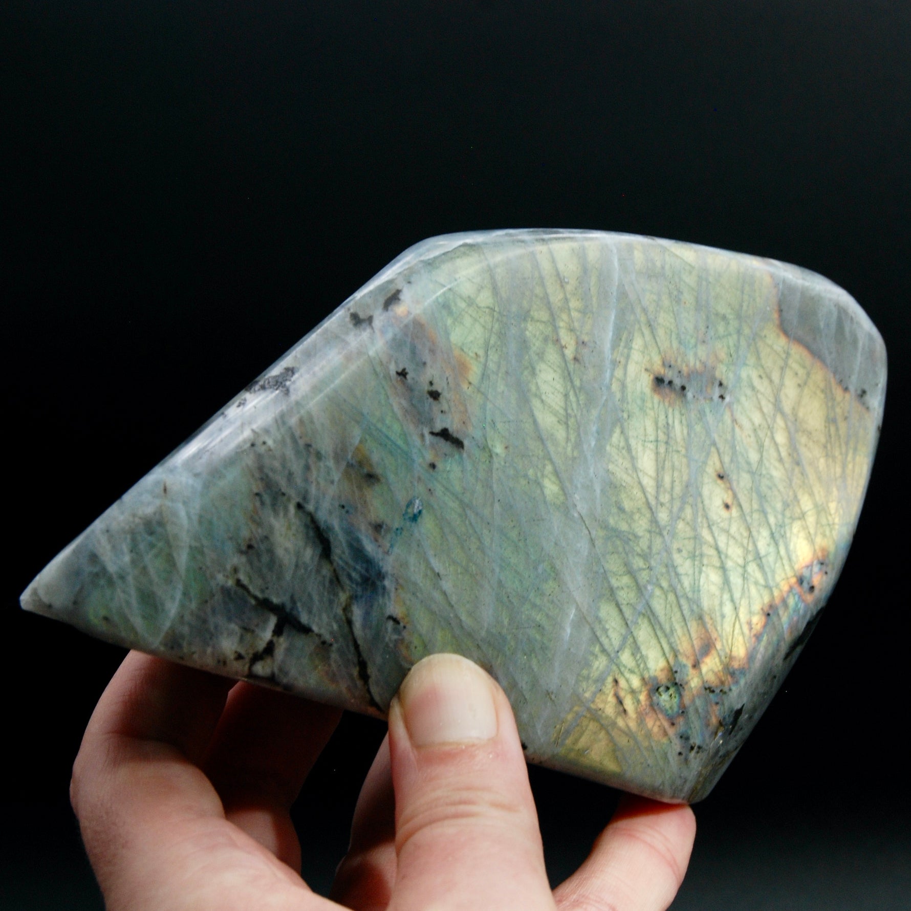 Yellow Labradorite Crystal Freeform Tower