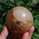 Sakura Flower Agate Crystal Sphere