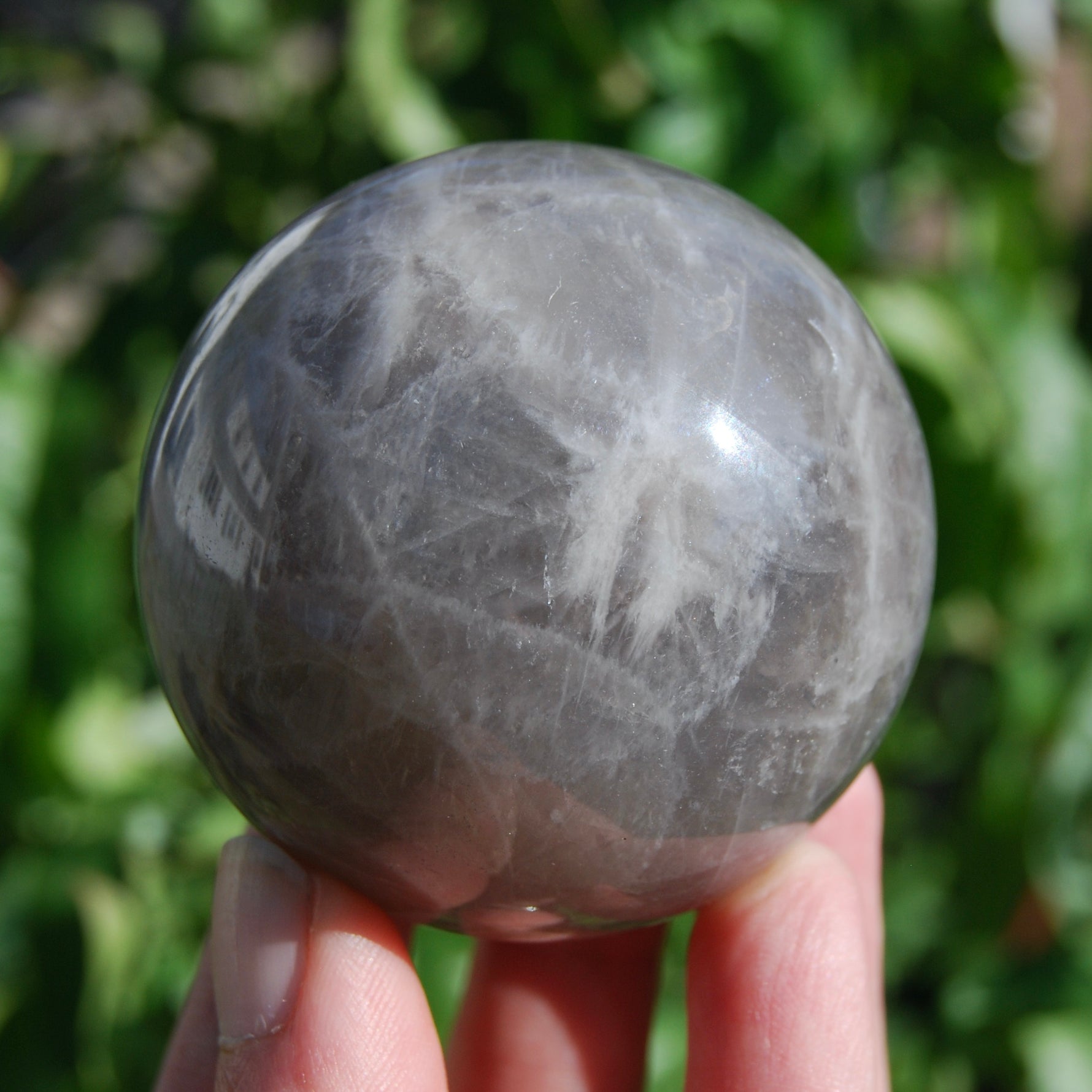 Blue Rose Quartz Crystal Sphere