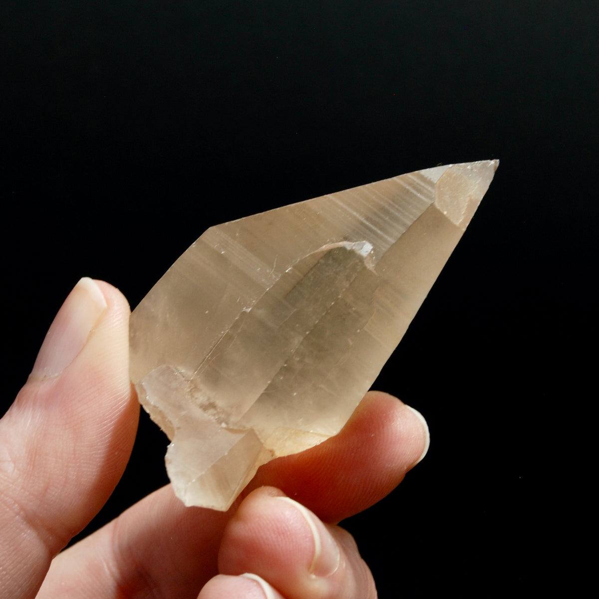 Pink Shadow Lemurian Seed Quartz Crystal Laser, Serra do Cabral, Brazil