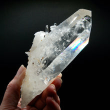 Load image into Gallery viewer, DT Manifestation Channeler Colombian Blue Smoke Lemurian Crystal, Trigonic Record Keepers Self Healed Optical Quartz, Santander, Colombia
