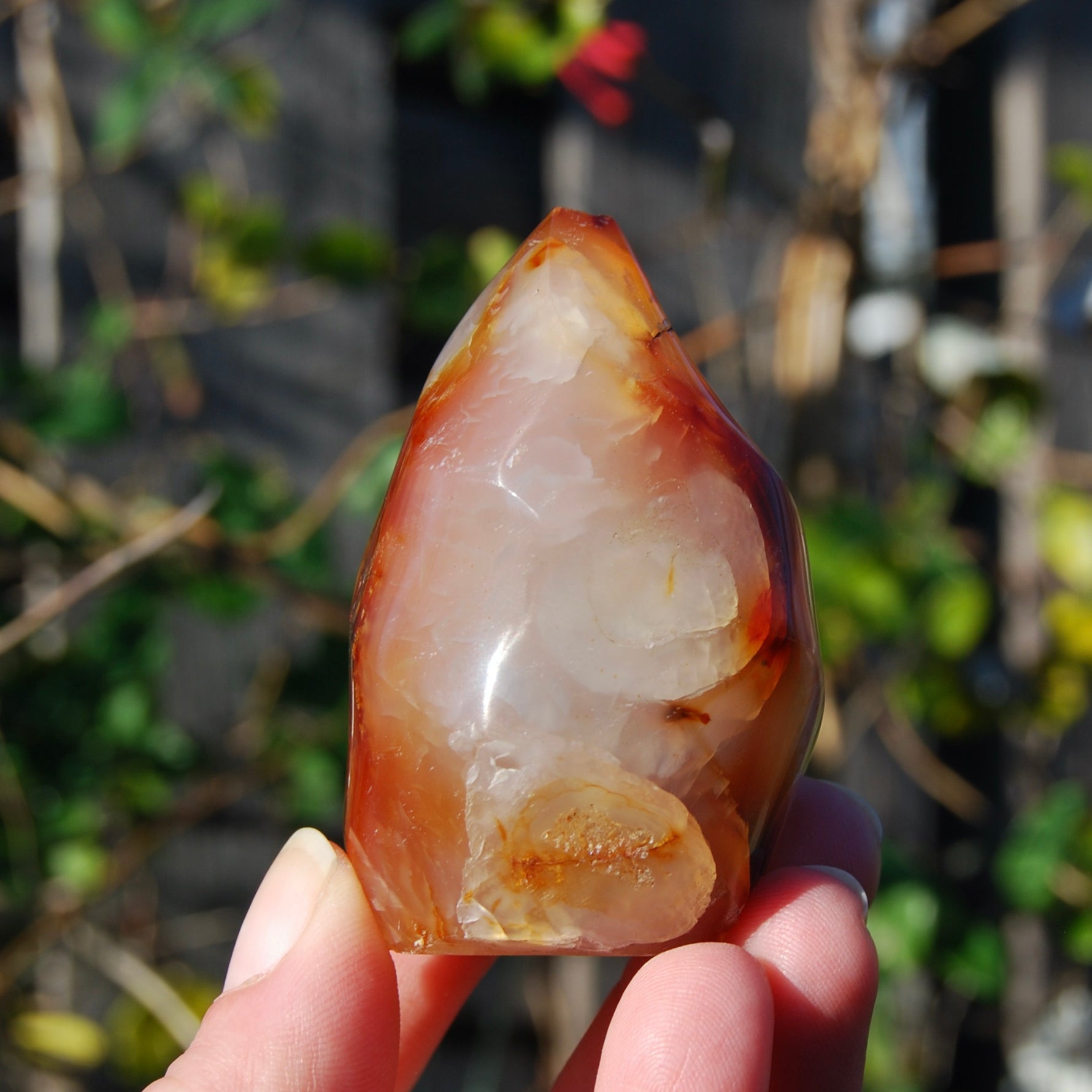 Carnelian Crystal Flame, Carnelian Agate Freeform Tower, Madagascar