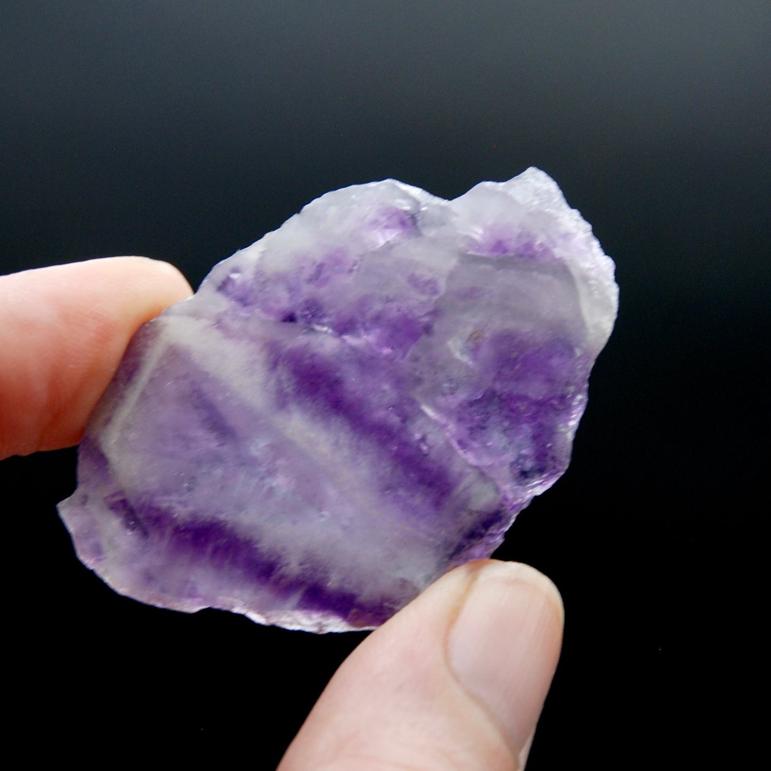 Chevron Amethyst Quartz Crystal Slice, Zambia