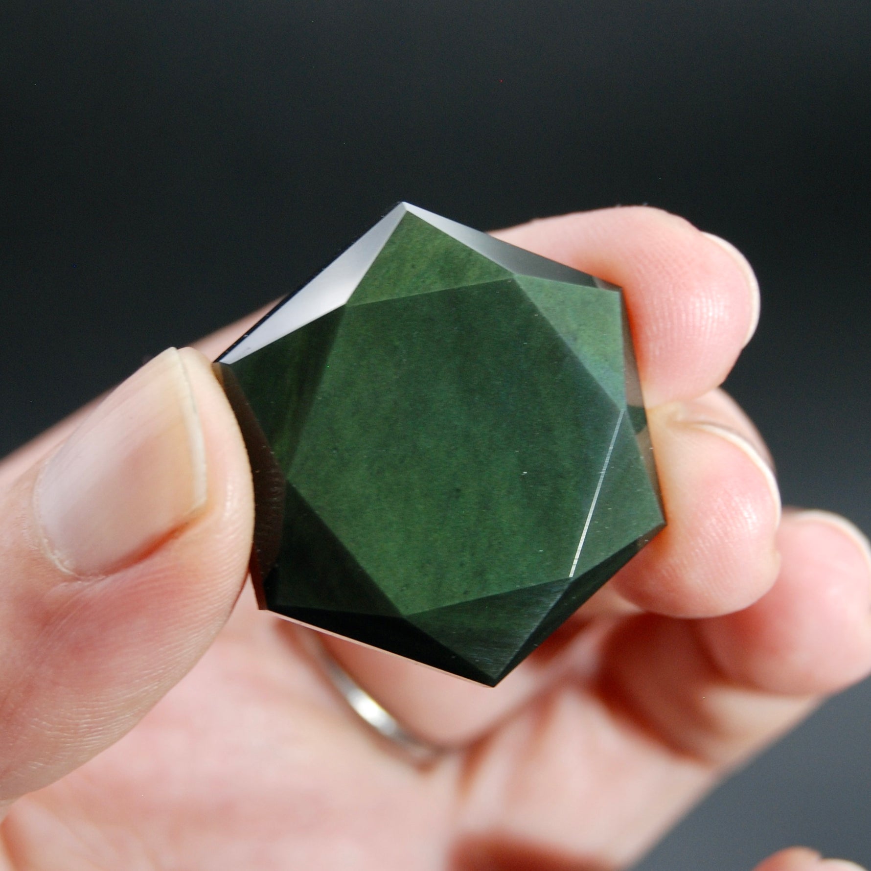 Rainbow Obsidian Crystal Star of David Sacred Geometry