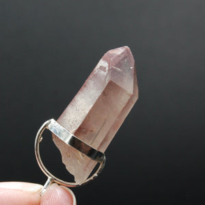 Pink Lithium Lemurian Seed Crystal Starbrary Pendant for Necklace