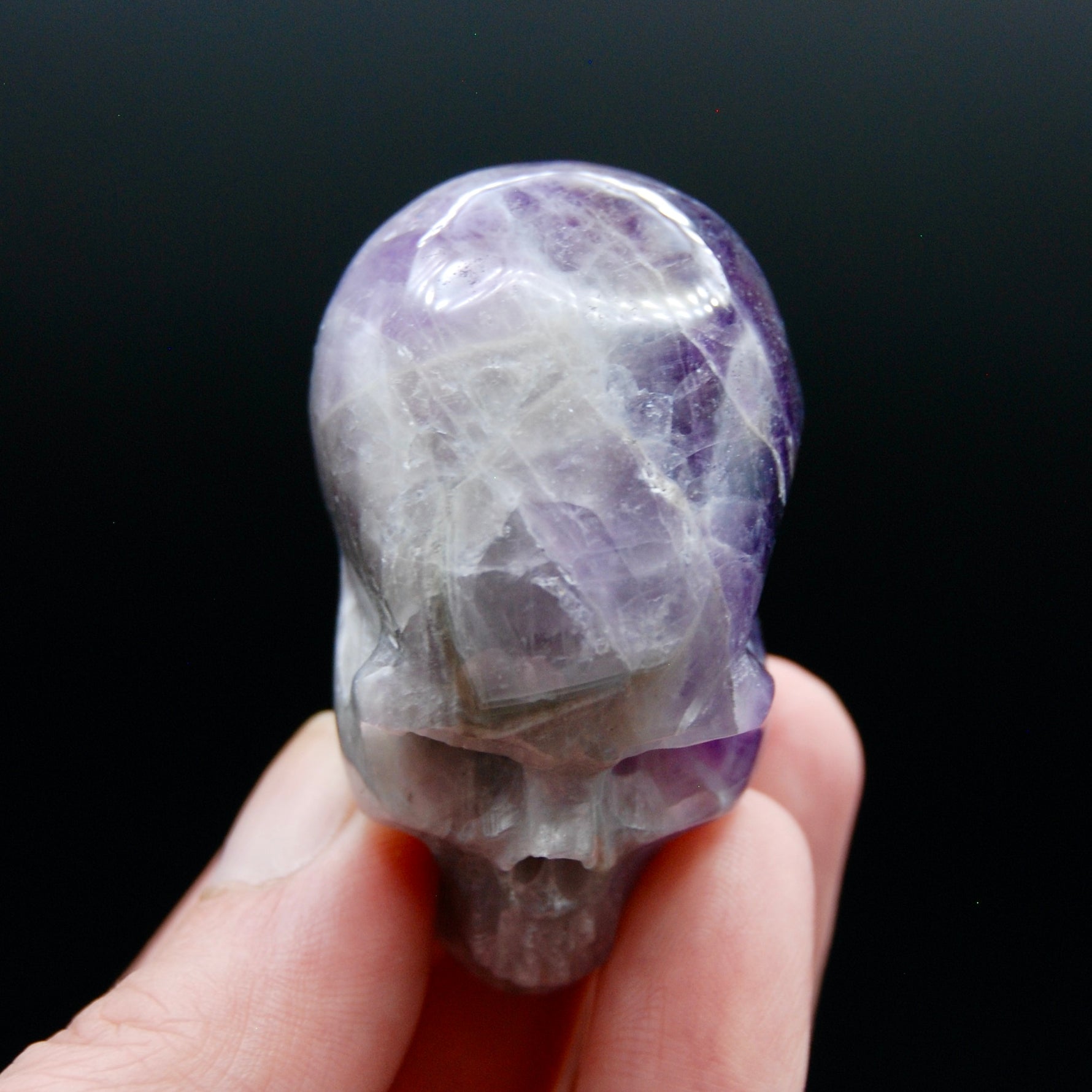 Chevron Dream Amethyst Crystal Skull