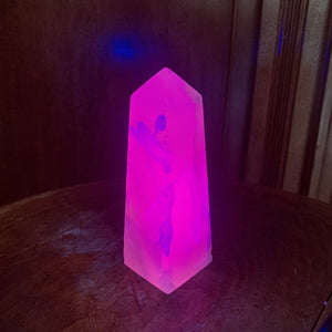 Pink Mangano Calcite Crystal Tower