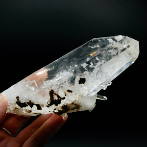 DT Manifestation Channeler Colombian Blue Smoke Lemurian Crystal, Trigonic Record Keepers Self Healed Optical Quartz, Santander, Colombia