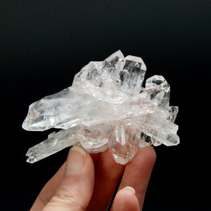 Pink Faden Quartz Crystal Cluster, Colombia