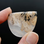 Graveyard Plume Agate Cabochon