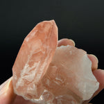 Tantric Twin Channeler Strawberry Pink Scarlet Temple Lemurian Quartz Crystal Cluster Dreamsicle, Serra do Cabral, Brazil