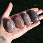 Lepidolite Crystal Palm Stones