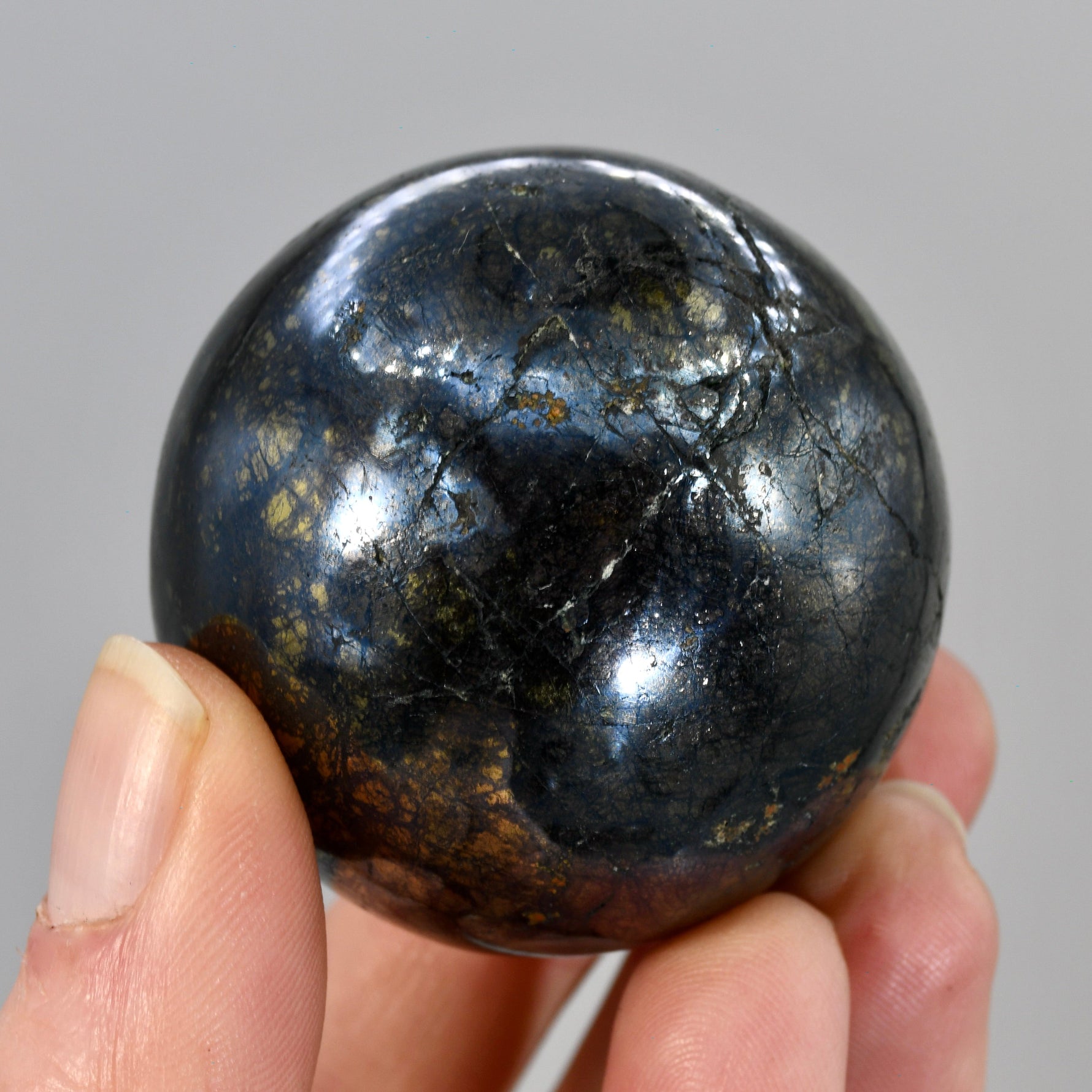 RARE Covellite Crystal Sphere, AAA Top Quality Blue Covelite, Peru