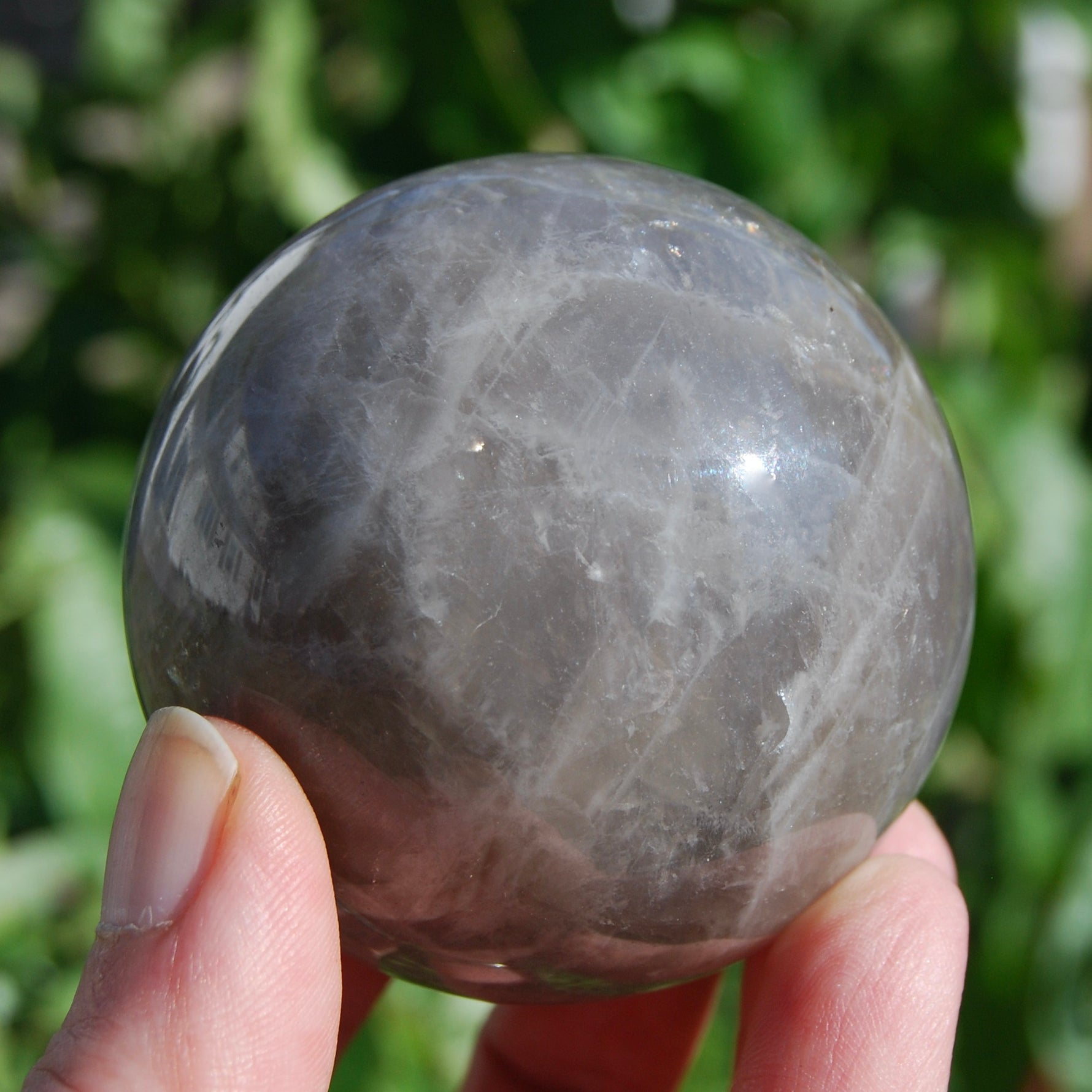 Blue Rose Quartz Crystal Sphere