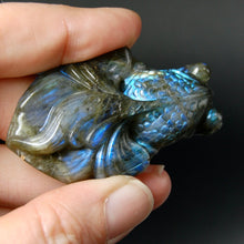 Load image into Gallery viewer, Labradorite Carved Crystal Goldfish
