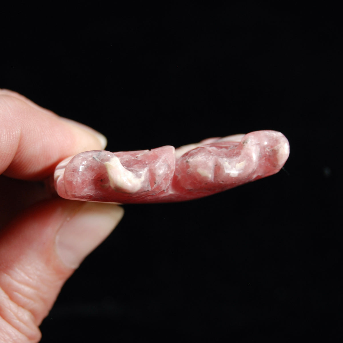 Genuine Rhodochrosite Carved Crystal Crystal Flower, Argentina