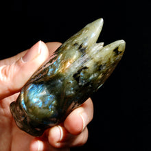 Load image into Gallery viewer, Large Labradorite Carved Crystal Cicada
