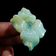 Load image into Gallery viewer, Blue Andean Opal Carved Crystal Flower, Natural Blue Opal Gemstone Carving, Peru
