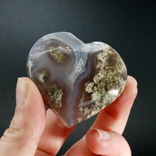 Load image into Gallery viewer, Moss Agate Crystal Heart Shaped Palm Stone, Indonesia
