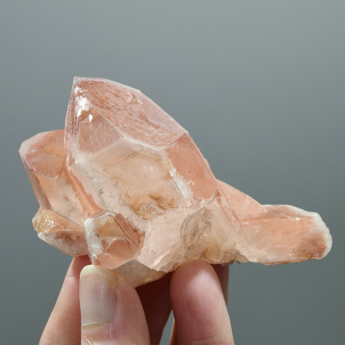 Isis Face Soulmate Tantric Twin Strawberry Pink Scarlet Temple Lemurian Seed Quartz Crystal Starbrary Dreamsicle Cluster, Brazil