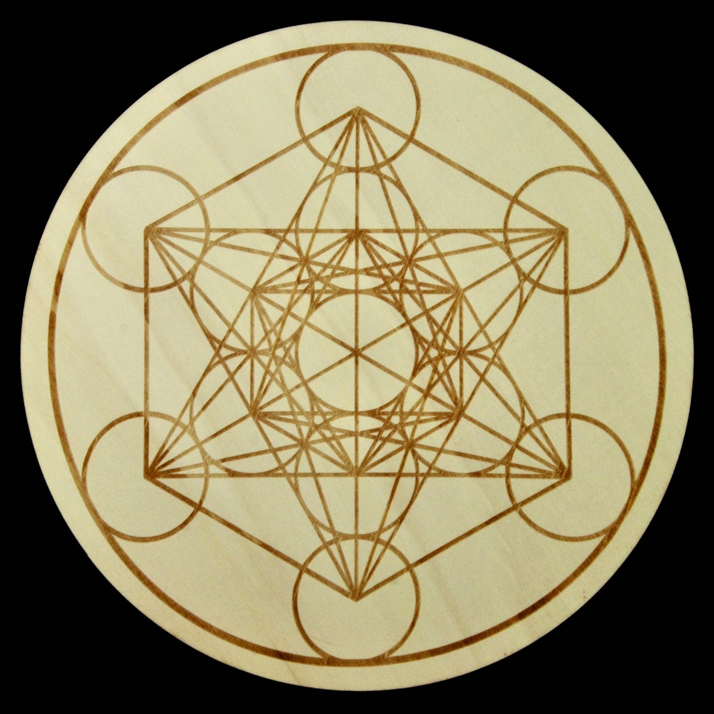 12in Large Wood METATRON'S CUBE Crystal Grid Sacred Geometry 