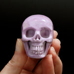 AAA Lavender Phosphosiderite Carved Crystal Skull, Peru