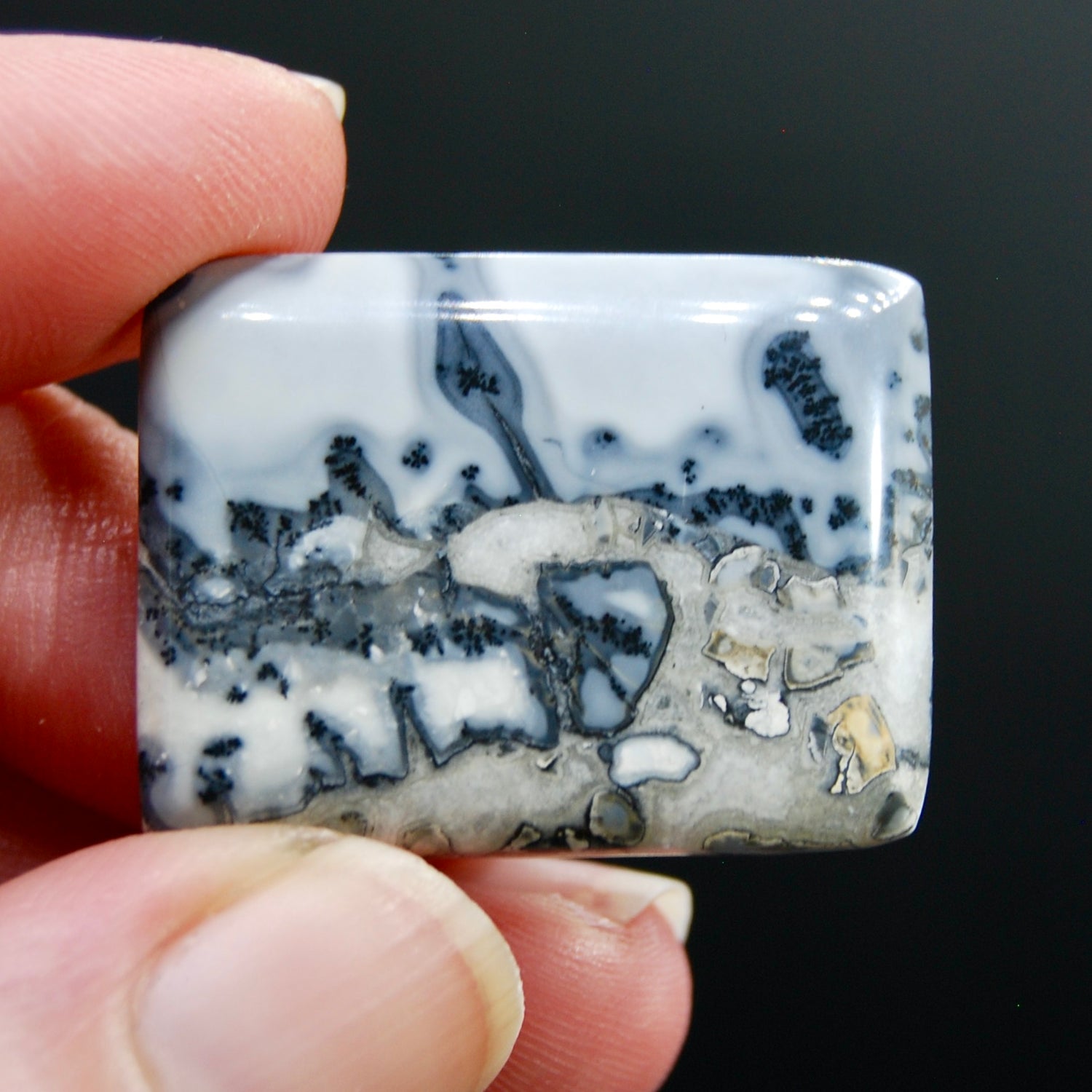 Maligano Jasper Cabochon, Rectangle Landscape Jasper Cab