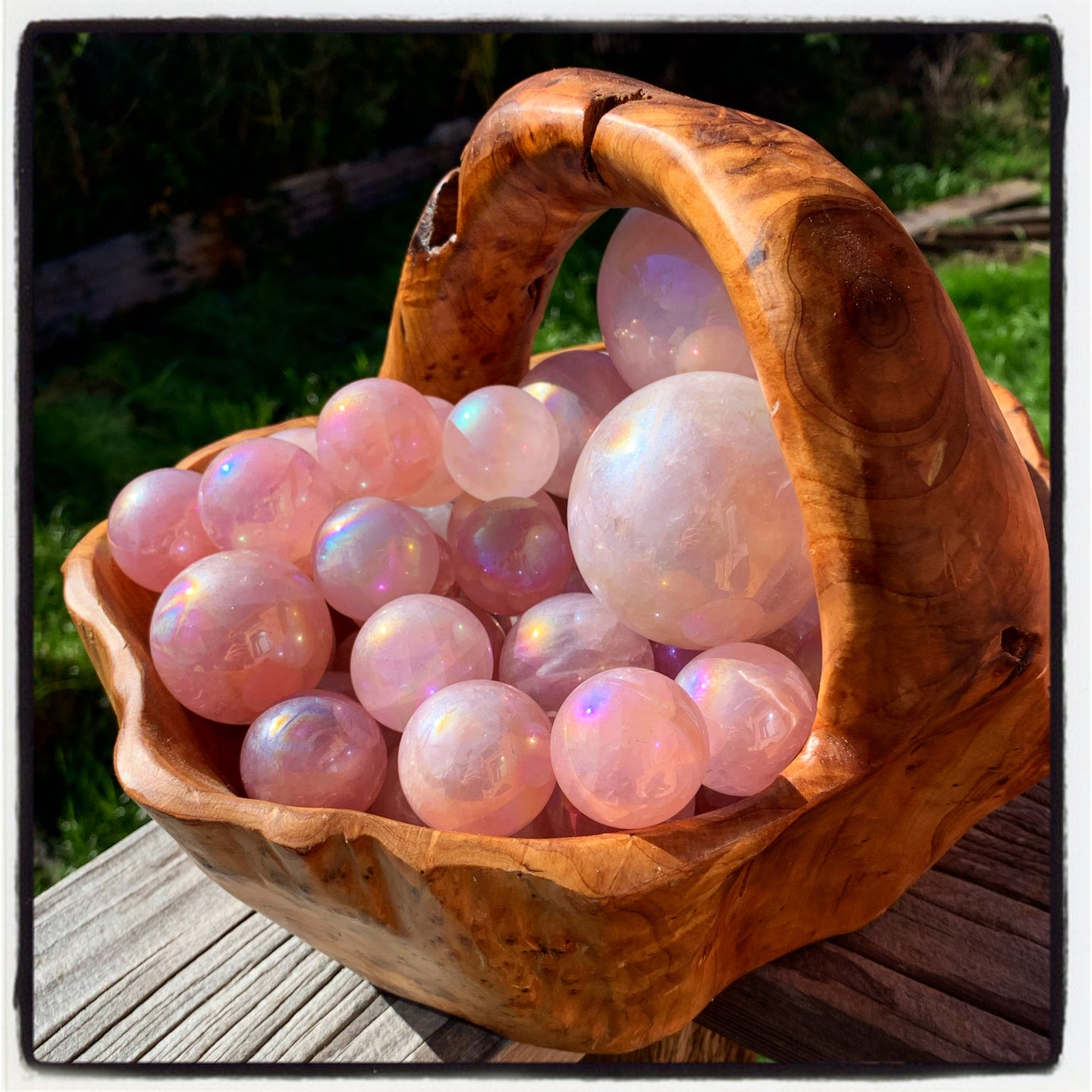 Angel Aura Rose Quartz Crystal Spheres Many Sizes