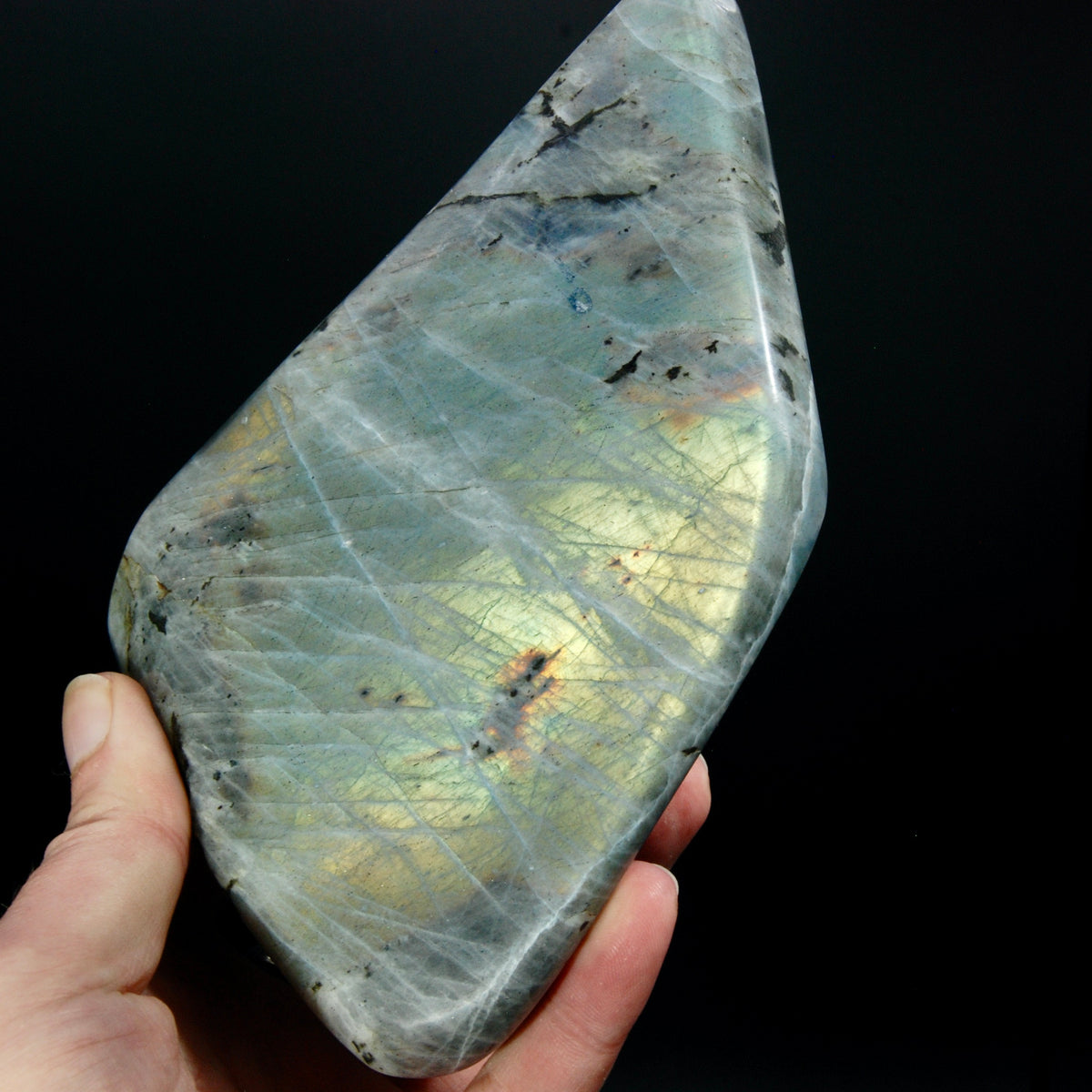 Yellow Labradorite Crystal Freeform Tower