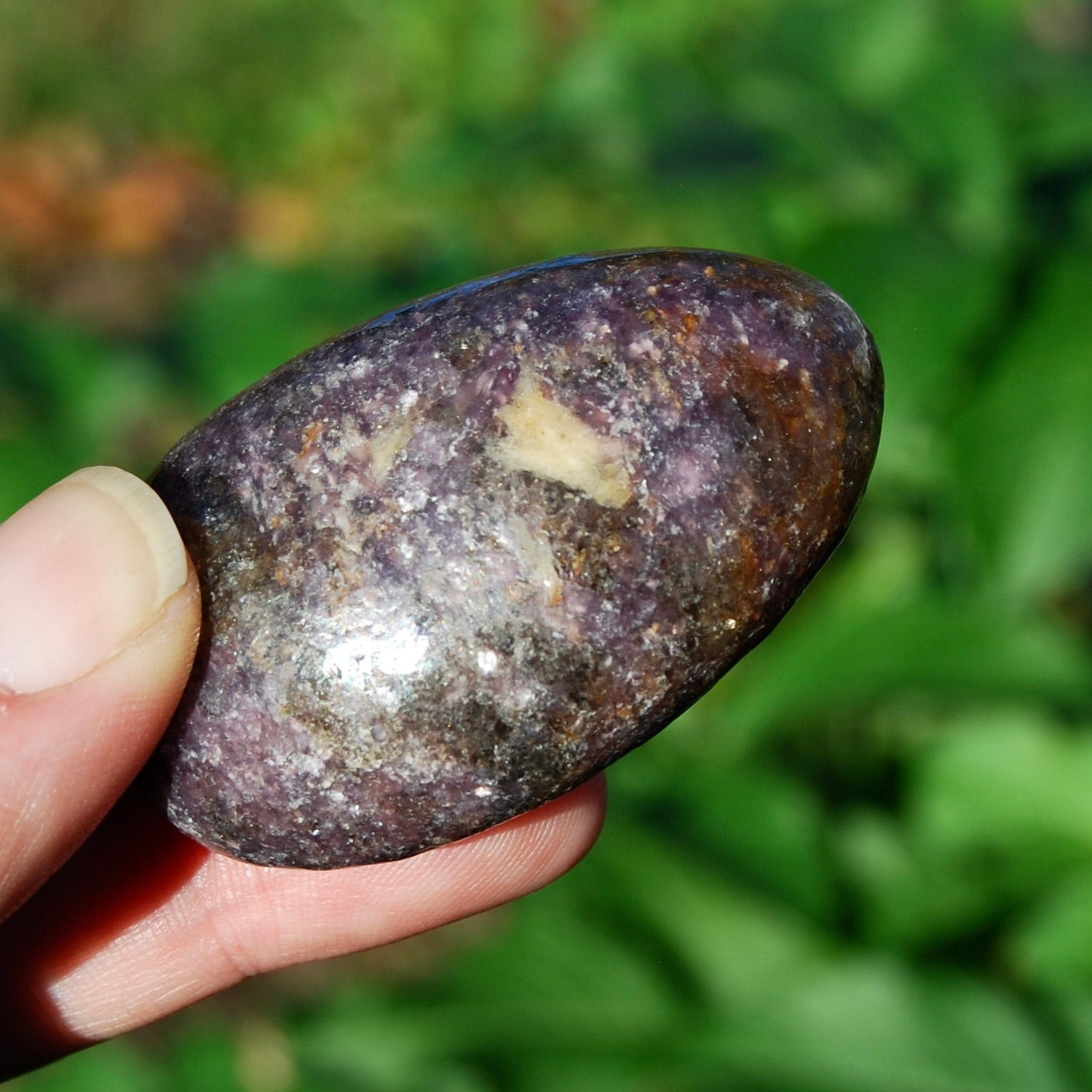 Lepidolite Crystal Palm Stones