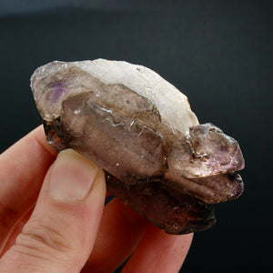 ET DT Elestial Amethyst Quartz Crystal Scepter, Gemmy Smoky Chiredzi Amethyst, Zimbabwe