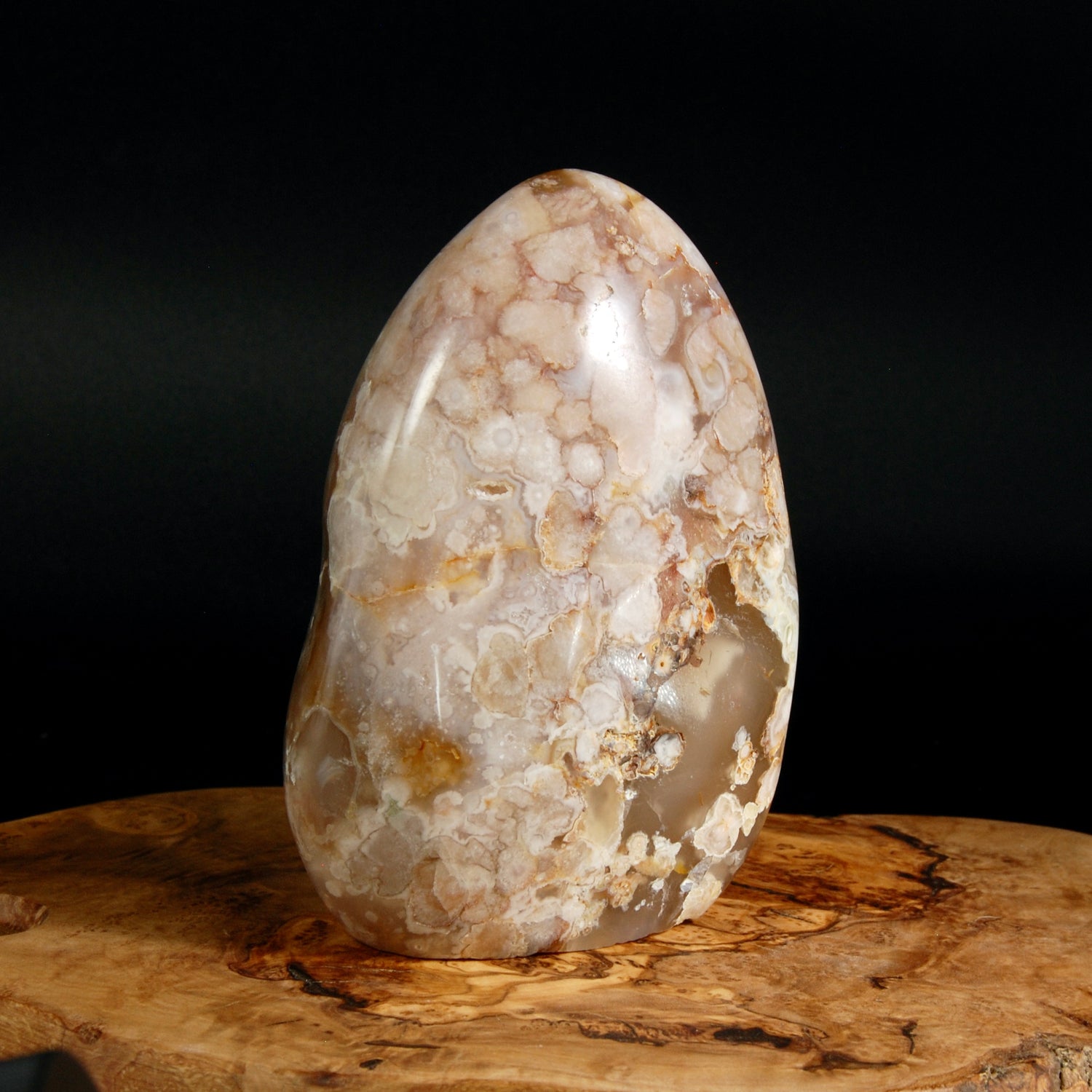 Sakura Flower Agate Crystal Freeform Tower, Pink Lavender Peach Sakura Agate,  Madagascar