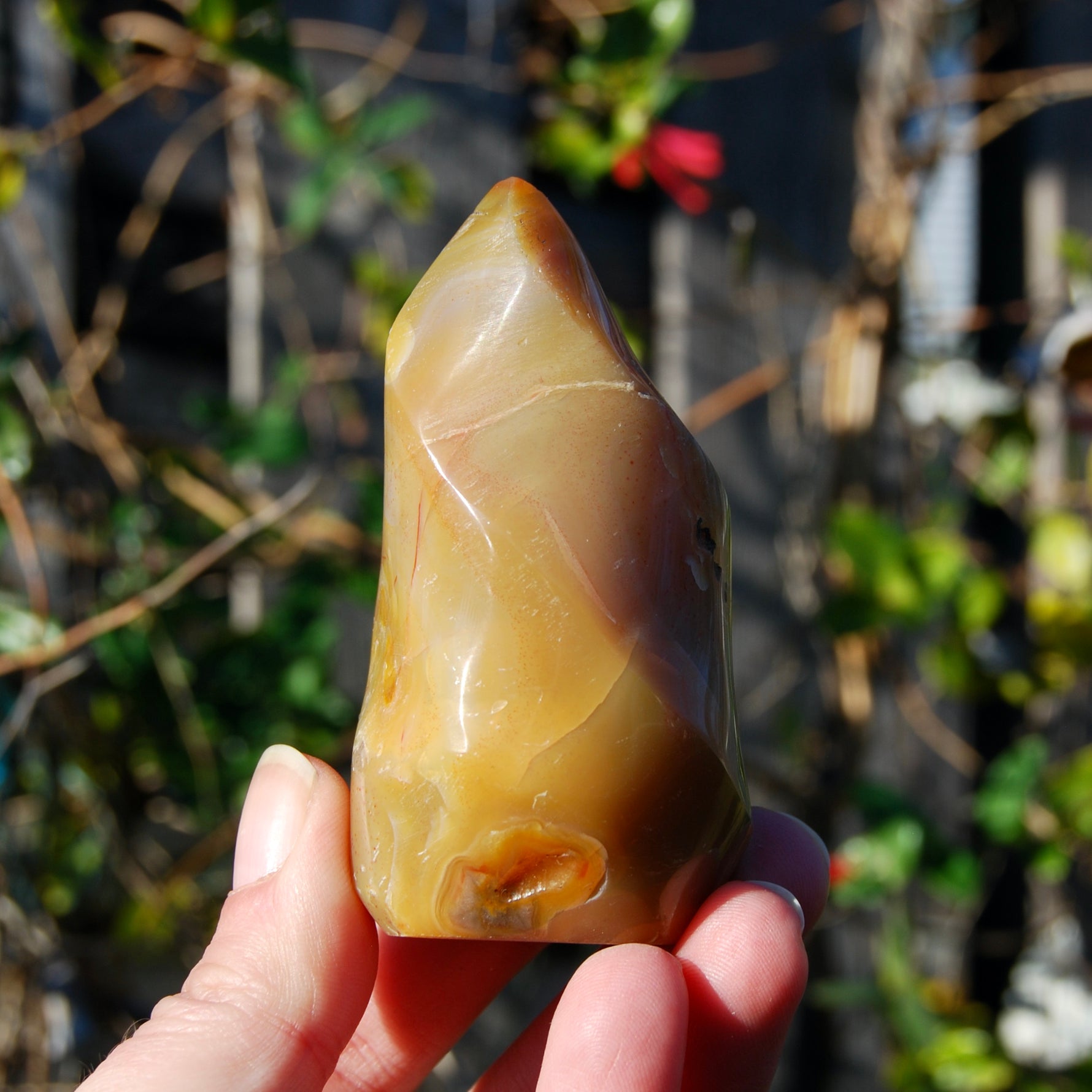 Carnelian Crystal Flame, Carnelian Agate Freeform Tower, Madagascar