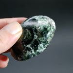 Flashy Seraphinite Crystal Palm Stone, Russia