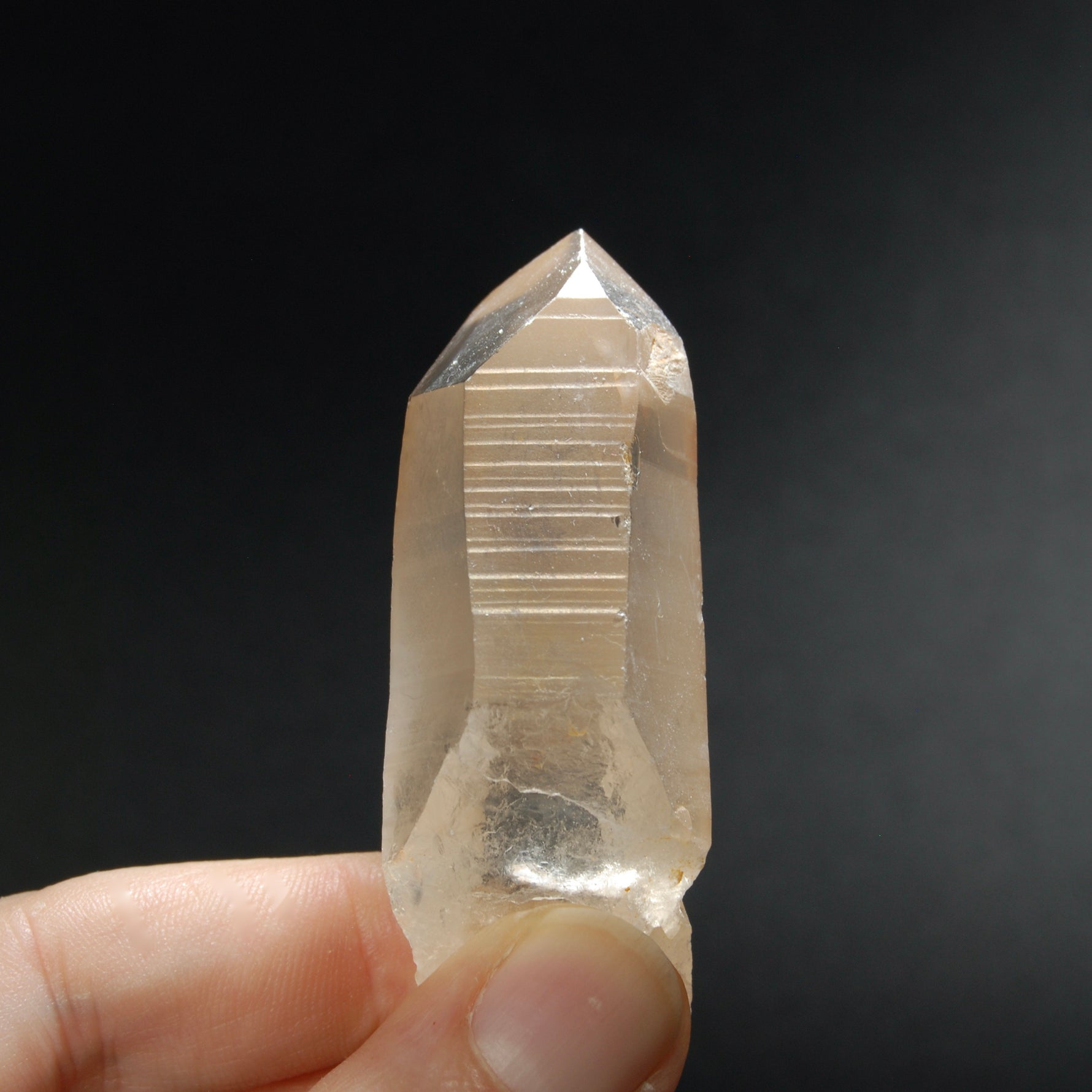 Pink Shadow Lemurian Seed Quartz Crystal