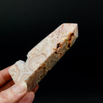 PINK Crazy Lace Agate Druzy Filled Crystal Tower, Indonesia