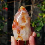 Carnelian Crystal Flame, Carnelian Agate Freeform Tower, Madagascar