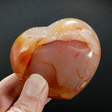 Load image into Gallery viewer, Carnelian Agate Crystal Heart Palm Stone, Madagascar
