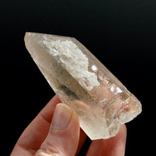Load image into Gallery viewer, Pink Shadow Smoky Scarlet Temple Lemurian Seed Quartz Crystal with Fluorescent Calcite, Serra do Cabral, Brazil
