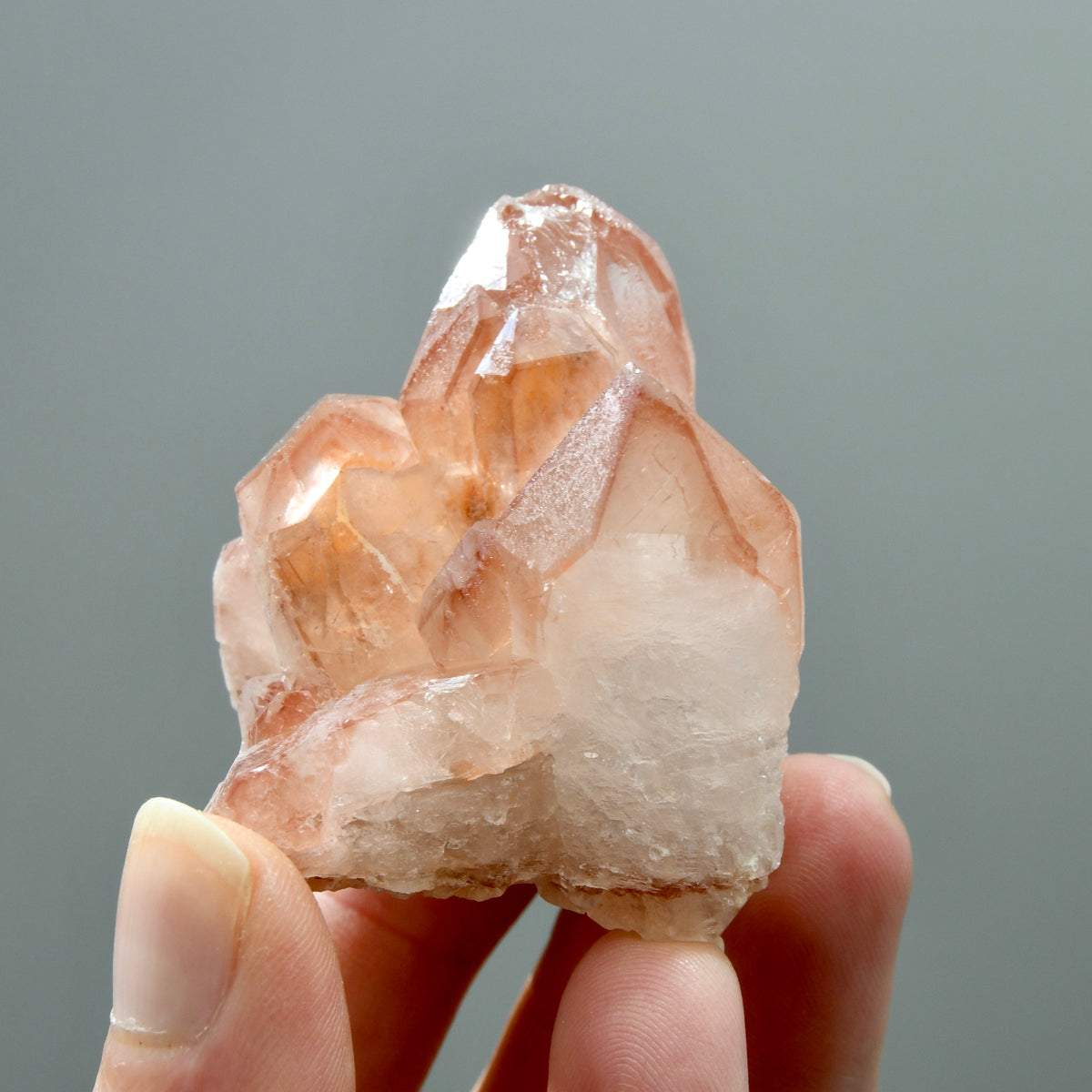 ET Strawberry Pink Scarlet Temple Lemurian Quartz Crystal Cluster, Serra do Cabral, Brazil
