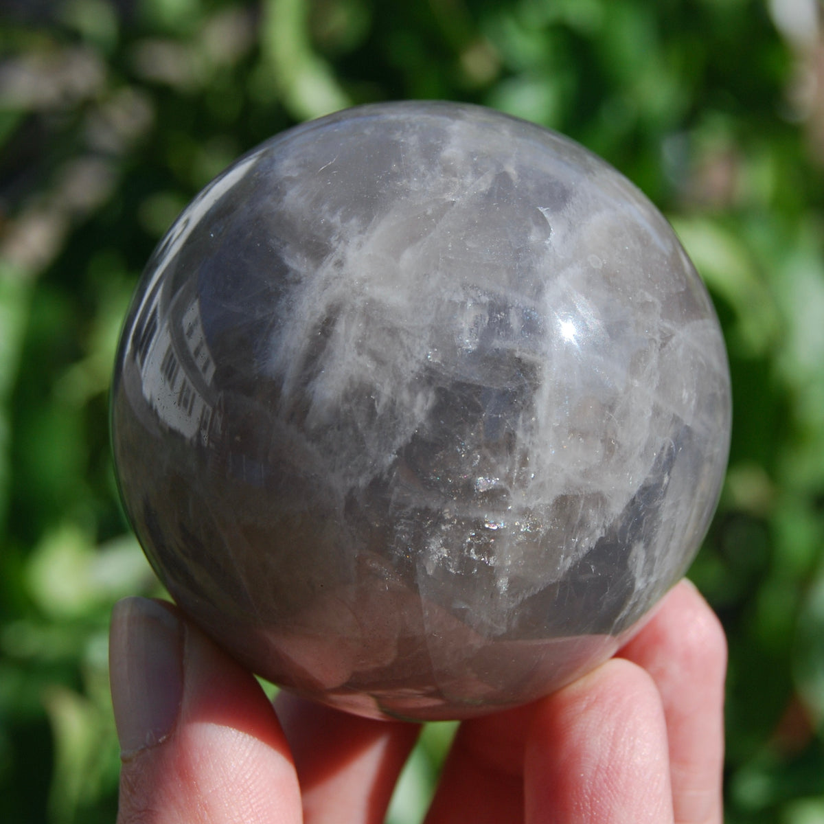 Blue Rose Quartz Crystal Sphere