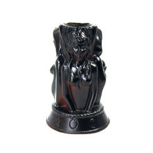 Load image into Gallery viewer, 3.5in Maiden Mother Crone Crystal Sphere Stand, Moon Phase Crystal Ball Holder
