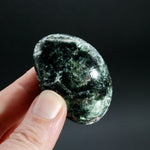 Flashy Seraphinite Crystal Palm Stone, Russia