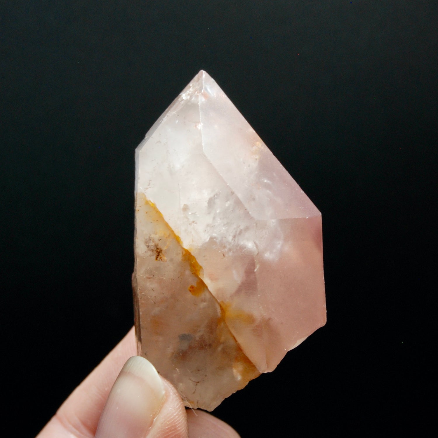 Rare Devic Temple Hematoid Pink Lithium Lemurian Quartz Crystal Starbrary, Brazil