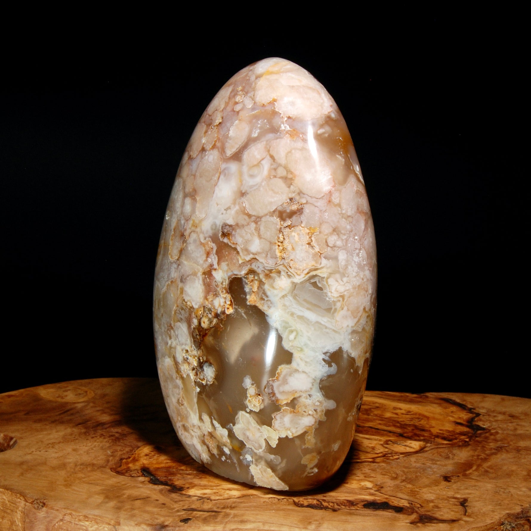 Sakura Flower Agate Crystal Freeform Tower, Pink Lavender Peach Sakura Agate,  Madagascar