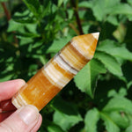  Banded Orange Calcite Crystal Tower, Pakistan