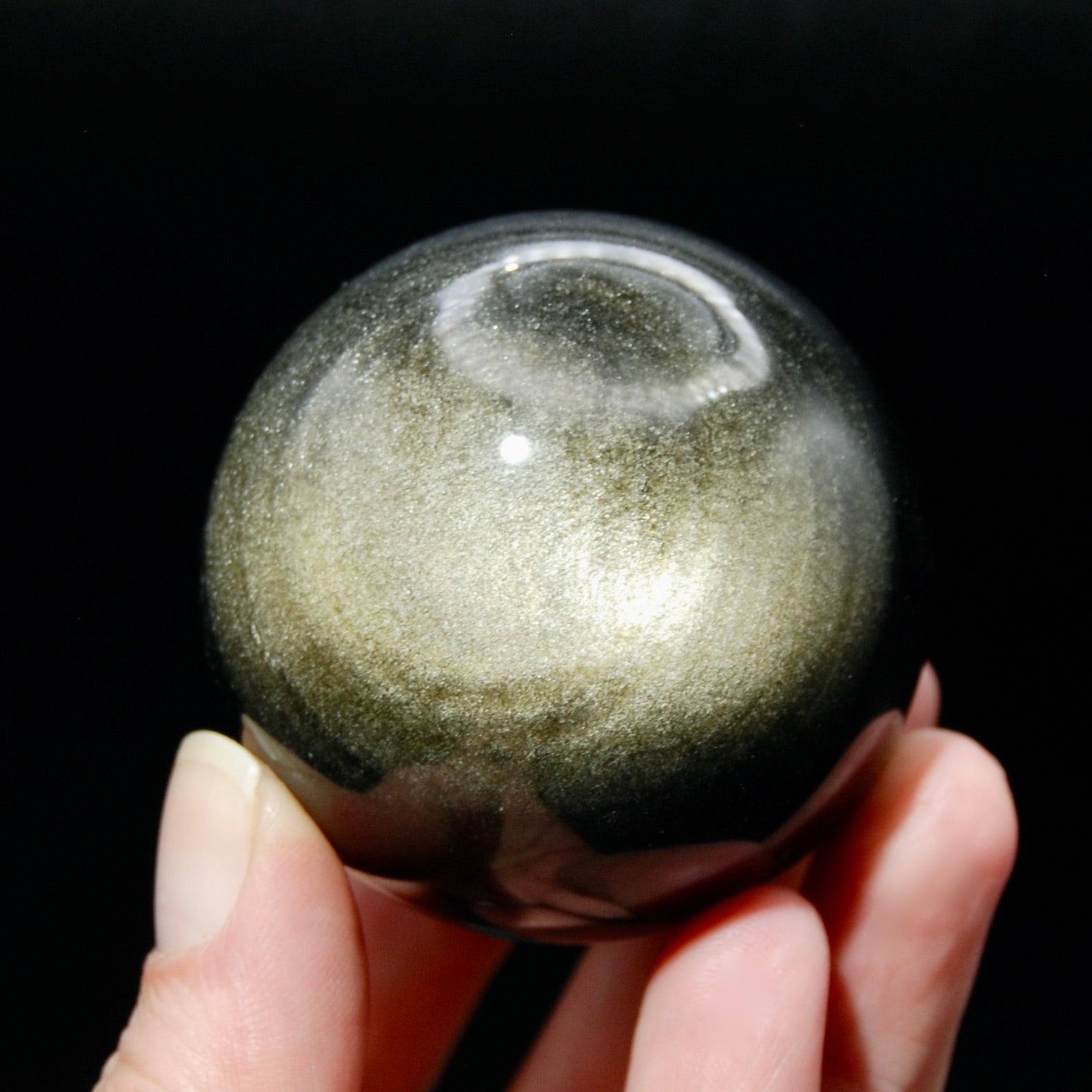 Gold Sheen Obsidian Crystal Sphere