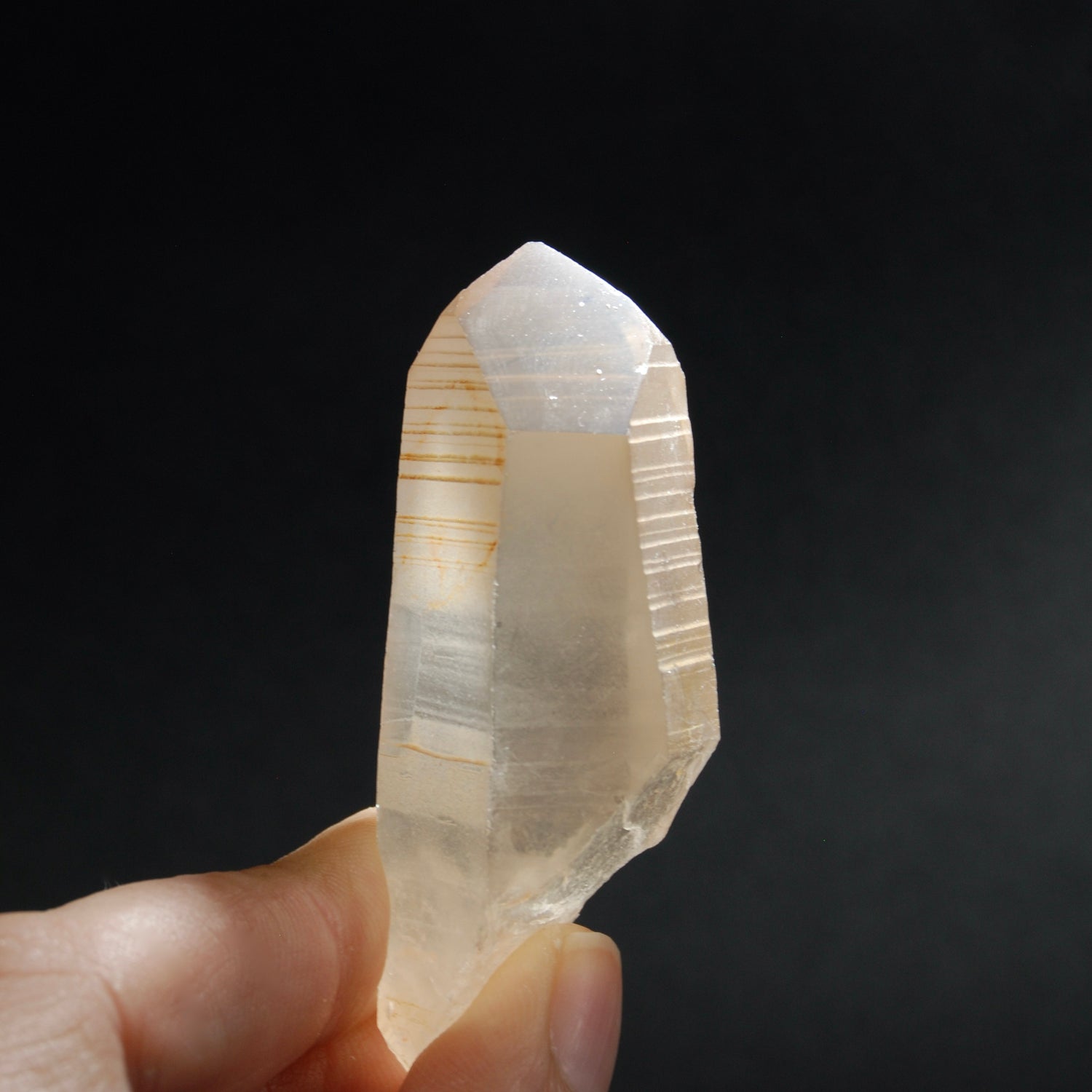 Pink Shadow Lemurian Seed Quartz Crystal